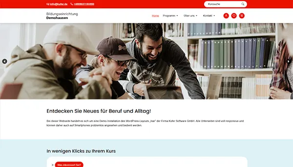 Vorschau des WordPress-Layouts Isar